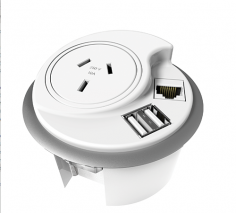 Konexus In-Desk Module

Fingertip access to power and charging technology KonexUS is a fit-out favourite offering auto-switched power with charging options like USB-C 65W PD fast-charging in a simple, ergonomic and easy-to-install module. Any connection, anywhere KonexUS module boasts a lower install profile of 76.5mm making it ideal for soft seating, collaborative spaces, hot-desks and workstations with requirements for power, USB charging/pass-through, data and HDMI.

Features :
30% Reduced Depth – now 76.5mm.
Available in 30W, 65W and 100W PD Fast Chargin.
Available with USB, Data & HDMI
80mm cut-out – suits 10-40mm tabletops