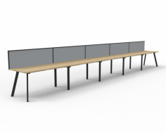 RL Eternity Single Sided Workstation with Screens Suitable from 1 to 5 Person
Stylish 45 degree Eternity leg
Maximise office space
Large, medium or small desks
750mm Depth work top per user