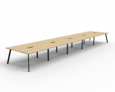 RL Eternity Double Sided Workstation Suitable From 2 to 10 Person
Stylish 45 degree Eternity leg
Maximise office space
Large, medium or small desks
750mm Depth work top per user
30mm Cable access gap between users