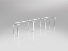 OL Axis Single Sided 3-User Workspace Frame
Layout Type – 3 staff side by side
Frame Colour – Black Powdercoat/White Powdercoat
Frame Type – Fixed height
80mm height adjustment in each foot
Worktop Height – 715mm
Warranty 10 Years
Flatpack – Assembly required