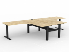 OL Agile 90° Shared Workstation – Oak Top With Black Base
1800mm x 1800mm 90° shared Agile workstation with 2x 600mm or 2×750 deep worktops
Fixed height (715mm) frame finished in black powdercoat
Weight capacity: 100kg
Commercial-grade 25mm worksurfaces are constructed from E1 board
10 years Warranty
Flat pack – assembly required