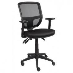 MA Lily Mesh Back Black Base Task Chair with Arms
Stocked in Black Fabric seat with Black Mesh back
Nylon base, optional Chrome base
120mm gas strut – grade 4
Foam density 35
Three lever mechanism
Frame Colour : Black,  Chrome
Seat Colour : House Black
BIFMA approved
Tested to weight load capacity 138kg
Dimensions (mm) : 890-1010H x 490 (590 with arms)W x 580Dmm
Origin : China