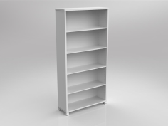 OL Bookcase 1800mm Height
ISO 14001 & ISO 9001 Certified
1800mm high x 900mm wide x 300mm deep
25mm top, shelves and base
18mm studio white carcase, flush joined construction
Fits five levels of A4 filing
Set on powdercoated steel feet with levelling glides
Warranty: 10 Years