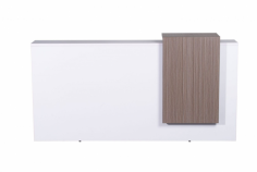 RL Urban Reception Counter
Natural White All Over With Driftwood Wrap Around Cowl With Feature Panel
Adjustable Feet For Levelling
Built-in 3 Drawer Under-desk Pedestal
Built In CPU and Storage Cupboard
2 x Chrome Metal Cable Entry Covers With Brush Insulator
E0 MDF core