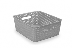 VI Grey Storage Basket Knotted Medium
Can be used in cupboards or on shelves.
Made from durable and strong polypropylene.
Wipe clean and nest for easy storage when not in use.
Size: 305mmW x 355mmL x 135mmD
