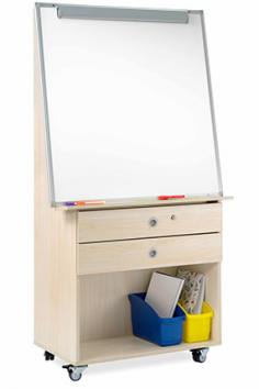 VI Portable Read Write & Store Centre
Material: Premium quality porcelain magnetic whiteboard
Size: 80cm x 90cm
Dimension: H1580mm x L800mm x W475mm
Warranty: Lifetime surface warranty
10cm deep no-lip shelf for displaying books
Mounted on lockable castors
Two large (One lockable) drawers for holding essentials
Underneath, a handy storage space which perfectly fits our plastic Storage Tubs