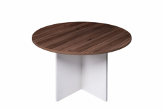GP Round Meeting Table with White Cross Base & Casnan Top
Made of quality E1 Enviroboard
Stable cross base
Colour: Top – Casnan; Bottom – White
Warranty –  3 years