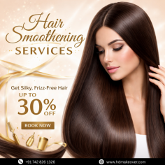 Transform your look with professional Hair Smoothening Services designed to give you sleek, soft, and frizz-free hair. Ideal for all hair types, this treatment helps reduce dryness, improve texture, and enhance shine while making your hair more manageable. Using quality products and expert techniques, hair smoothening provides long-lasting results without damaging your natural hair. Choose reliable hair smoothening services to achieve a polished, smooth, and healthy-looking hairstyle.