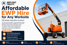 North Coast Forklifts provides affordable and reliable EWP hire solutions for construction, industrial, and maintenance worksites across Brisbane, Gold Coast, and Sunshine Coast. Our modern fleet of elevated work platforms is maintained to the highest safety standards, helping your team work efficiently and safely at height. We offer flexible short and long-term hire options backed by expert support and dependable service.