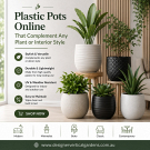 Plastic Pots Online That Complement Any Plant or Interior Style
The right pot pulls a plant display together. Whether styling artificial plants in a home, fitting out a commercial space, or adding finishing touches to a retail or hospitality interior, plastic pots available online from Designer Vertical Gardens offer a practical, stylish solution that ships directly across Australia.
Available in a range of sizes, shapes, and neutral tones to suit different plant types and décor styles
Lightweight and durable, suited to both indoor and outdoor placement without risk of cracking or fading
Compatible with artificial plants, real plants, and topiary arrangements across the full product range
Warehouse-direct pricing with free delivery across Australia
Plastic pots ordered online pair naturally with the artificial plant and tree range, making it simple to build a complete, cohesive display in one transaction. They are easy to clean and require no sealing, priming, or any specialist treatment.