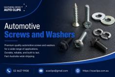 Looking for high-quality automotive screws and washers? Southern Cross Auto Clips supplies durable, precision-engineered fasteners designed for automotive repairs, panel fitting, trim installation, and general vehicle maintenance. Our extensive range delivers a secure fit, long-lasting performance, and dependable results for workshops, mechanics, and DIY enthusiasts. Shop quality automotive hardware with fast Australia-wide delivery.