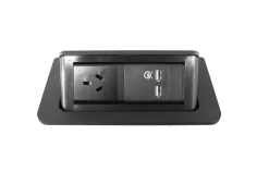 CM Pop Up In Desk Module with USB
Pop-Up is an In-desk module that provides quick and practical access to Power and/or USB. The intuitive design combines the practical accessibility of an on-desk rail, whilst maintaining the clutter-free design of a recessed module. Purposed to compliment single workstations, hot-desks, or training rooms, the Pop-Up can be configured to deliver a combination of Power and/or USB outlets to suit any commercial office, hospitality or residential application.
Features :
Spring mechanism enables touch to open/close
Clean and unobtrusive profile when retracted
Drops into a simple rectangular cut-out
Compatible with a range of CMS outlet solutions
Fully segregated for Power and/or USB
Lead Time: 15 to 20 business days