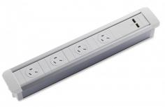 CM Centra In-Desk Unit with 4 GPO With Rotating Cover & 2 USB Provision
Centra Series modular design allows any configuration of services, making it an ideal solution for workstations, meeting and conference tables, collaborative and public spaces, as well as vertical surfaces including screens, walls or soft furniture.
Features
Innovative rotating outlet covers recess cleanly on the table surface.
Quick and easy to install.
Auto-clamping paddles enable easy top-side installation.
Lead Time: 15 to 20 business days