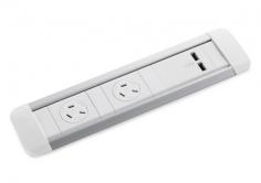 CM Centra In-Desk Unit with 2 GPO With Rotating Cover & 2 USB Fast Charge
Centra Series modular design allows any configuration of services, making it an ideal solution for workstations, meeting and conference tables, collaborative and public spaces, as well as vertical surfaces including screens, walls or soft furniture.
Product Features
Innovative rotating outlet covers recess cleanly on the table surface.
Quick and easy to install.
Auto-clamping paddles enable easy top-side installation.