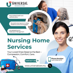 Looking for dependable home care nursing in Malaysia? Professional home care nursing services provide compassionate, personalized healthcare for seniors, patients recovering from surgery, individuals with chronic illnesses, and those requiring ongoing medical support. Qualified nurses offer medication management, wound dressing, injections, catheter and stoma care, tube feeding, vital signs monitoring, rehabilitation support, and assistance with daily living activities. Receiving expert nursing care at home promotes comfort, faster recovery, and greater independence while reducing unnecessary hospital visits. Whether you need short-term recovery care or long-term nursing assistance, home care nursing services in Malaysia are designed to meet your family's healthcare needs with professionalism and compassion. Contact us today to arrange trusted home nursing care in the comfort of your home.