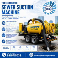 Looking for a dependable Trailer Mounted Sewer Suction Machine for sewer and waste management applications? Our trailer-mounted solution is engineered to efficiently remove sludge, sewage, silt, mud, and other waste materials from septic tanks, manholes, drains, and underground pipelines. Designed for easy towing and operation, it offers excellent mobility, making it ideal for municipalities, industrial facilities, construction sites, rural sanitation projects, and maintenance contractors. Built with a powerful vacuum system, rugged construction, and low-maintenance components, the machine delivers consistent performance, faster cleaning, and long-lasting durability. It is the perfect choice for organizations seeking a cost-effective, efficient, and environmentally responsible solution for sewer cleaning and waste removal operations.