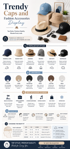 Discover a stylish collection of headwear designed to complement every look and occasion. From casual caps and timeless fedoras to cozy beanies and elegant sun hats, there is a perfect option for every season and personal style. Quality materials, modern designs, and comfortable fits make these accessories both fashionable and practical. Whether you are refreshing your wardrobe or searching for the ideal gift, explore a wide variety of choices to match your needs. If you are looking for hats for sale, compare different styles, colors, and features to find the perfect headwear that combines comfort, durability, and everyday fashion with lasting value.