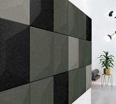 VC Sana 3D Sculptural Acoustic Wall Tiles
Easy to install using the supplied wall clips
Tiles simply push into wall clips allowing them to be rearrange
Add single panels to make any style you prefer
Choose from 3 harmonious shades in 3 striking designs
SANA 3D Tiles are certified GreenTagCert™ GreenRate Level A
Manufactured from a minimum of 60% recycled fibre content
SANA 3D tiles are 100% recyclable
Safe, non-irritant, non-toxic, and non-allergenic