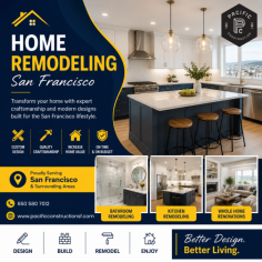 Reimagine your living space with professional Home Remodeling in San Francisco tailored to your lifestyle and design goals. Whether you're planning a kitchen renovation, bathroom remodel, room addition, or a complete home transformation, experienced remodeling professionals deliver customized solutions with exceptional craftsmanship. From planning and construction to the finishing touches, every project is completed using quality materials and attention to detail. Choose trusted home remodeling services in San Francisco to enhance your home's comfort, functionality, and long-term value.