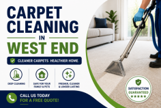 Professional Carpet Cleaning in West End
Professional carpet cleaning in West End to remove dirt, stains, dust, and everyday buildup. Our deep-cleaning service helps restore freshness and leaves carpets looking cleaner and healthier. Safe for families and pets, with quality results you can trust. Contact us today for a free quote and satisfaction guaranteed!