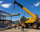 Crane Hire Projects in St Albans Can Count On
Construction and industrial sites across St Albans often need lifting equipment on short notice, and finding a provider that knows the local area helps avoid delays. Crane hire that businesses and residents in St Albans can access through DV Mobile Crane Hire covers everything from compact crawler cranes to larger all-terrain models, matched to the specific job rather than a one-size-fits-all booking. DV Mobile Crane Hire has served St Albans and the surrounding Melbourne suburbs for over 50 years, backed by a well-maintained fleet and an onsite workshop.
Fleet ranging from 2.8-tonne crawler cranes to 150-tonne all-terrain models
Local experience across St Albans and surrounding suburbs
Onsite workshop supporting fleet reliability
Free site inspection available before booking
Contact DV Mobile Crane Hire to arrange crane hire across St Albans for your next project.