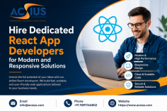 Hire Dedicated React Native Developers from ACSIUS to build high-performance, cross-platform mobile applications for Android and iOS with a single codebase. Our skilled React Native developers specialize in custom app development, UI/UX implementation, API integration, performance optimization, and ongoing maintenance. With flexible hiring models and agile development practices, we deliver scalable, cost-effective mobile solutions that enhance user experience and accelerate your business growth.