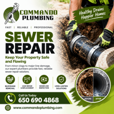Maintain a healthy and efficient plumbing system with professional Sewer Repair services designed to fix damaged or blocked sewer lines. Experienced plumbers use advanced tools and proven techniques to identify sewer issues, repair leaks, clear blockages, and restore proper wastewater flow. Whether you are dealing with recurring backups, pipe damage, or drainage problems, expert sewer repair solutions help prevent costly damage and ensure long-lasting performance. Choose trusted sewer repair services for dependable results, quality workmanship, and a smoothly functioning sewer system.