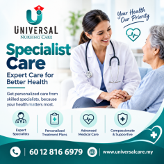 Receive professional Specialist Care services designed to provide expert medical support tailored to individual health needs. Experienced healthcare specialists offer personalized assessments, treatment plans, ongoing monitoring, and dedicated care for patients requiring advanced medical attention. With a focus on comfort, safety, and improved quality of life, specialist care ensures patients receive the right support at every stage of their healthcare journey. Choose trusted specialist care services for compassionate assistance, expert guidance, and comprehensive healthcare solutions.