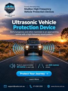 Help make every journey safer with the Ultrasonic Vehicle Protection Device from ShuRoo. Designed to alert animals to an approaching vehicle using high-frequency sound, it can be a practical addition for drivers travelling through areas where wildlife is common. Learn more about ShuRoo’s Australian-made vehicle protection devices.