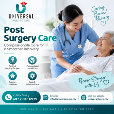 Recover with confidence after surgery with Universal Nursing Care’s professional post-surgery care services. Our experienced caregivers provide personalized support to help patients manage their recovery journey in the comfort of their own home. From wound care assistance and medication reminders to mobility support and daily health monitoring, our team ensures patients receive the attention and care they need after surgery. We focus on creating a safe recovery environment while offering compassionate assistance to patients and peace of mind to their families. Choose Universal Nursing Care for reliable post-surgery care services designed to support faster and smoother recovery.
