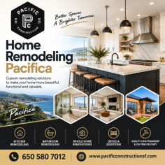 Enhance your living space with professional Home Remodeling in Pacifica designed to improve comfort, functionality, and style. Whether you are planning a kitchen renovation, bathroom upgrade, home addition, or a complete property transformation, experienced remodeling professionals provide customized solutions tailored to your vision. From initial planning and design to construction and final finishes, every project is completed with quality craftsmanship and attention to detail. Choose trusted home remodeling services in Pacifica to increase your home's value and create a beautiful space that reflects your lifestyle.