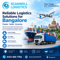 Partner with a reliable Logistics Company in Bangalore offering comprehensive transportation, warehousing, and supply chain management services for businesses of all sizes. From air freight and ocean freight to road transportation, customs clearance, cargo consolidation, and end-to-end logistics solutions, experienced professionals ensure smooth and efficient movement of goods. With advanced tracking systems, streamlined processes, and a focus on timely deliveries, every shipment is managed with precision and care. Choose a trusted logistics company in Bangalore to optimize your supply chain, reduce logistics challenges, and achieve seamless business operations.