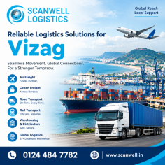 Choose a trusted Logistics Company in Vizag for efficient domestic and international logistics services tailored to your business requirements. From air freight, ocean freight, road transportation, customs clearance, cargo consolidation, warehousing, and end-to-end supply chain management, experienced logistics professionals ensure the safe and timely movement of your cargo. With advanced shipment tracking, streamlined operations, and customized logistics solutions, every consignment is handled with precision and care. Partner with a dependable logistics company in Vizag to optimize your supply chain, improve operational efficiency, and support long-term business growth.